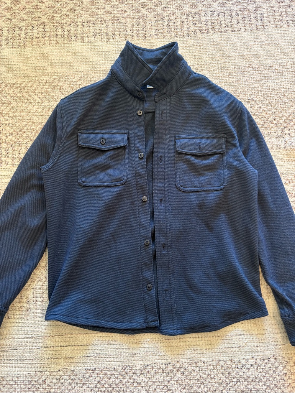 Crewcuts Navy Button-Up Shirt Jacket